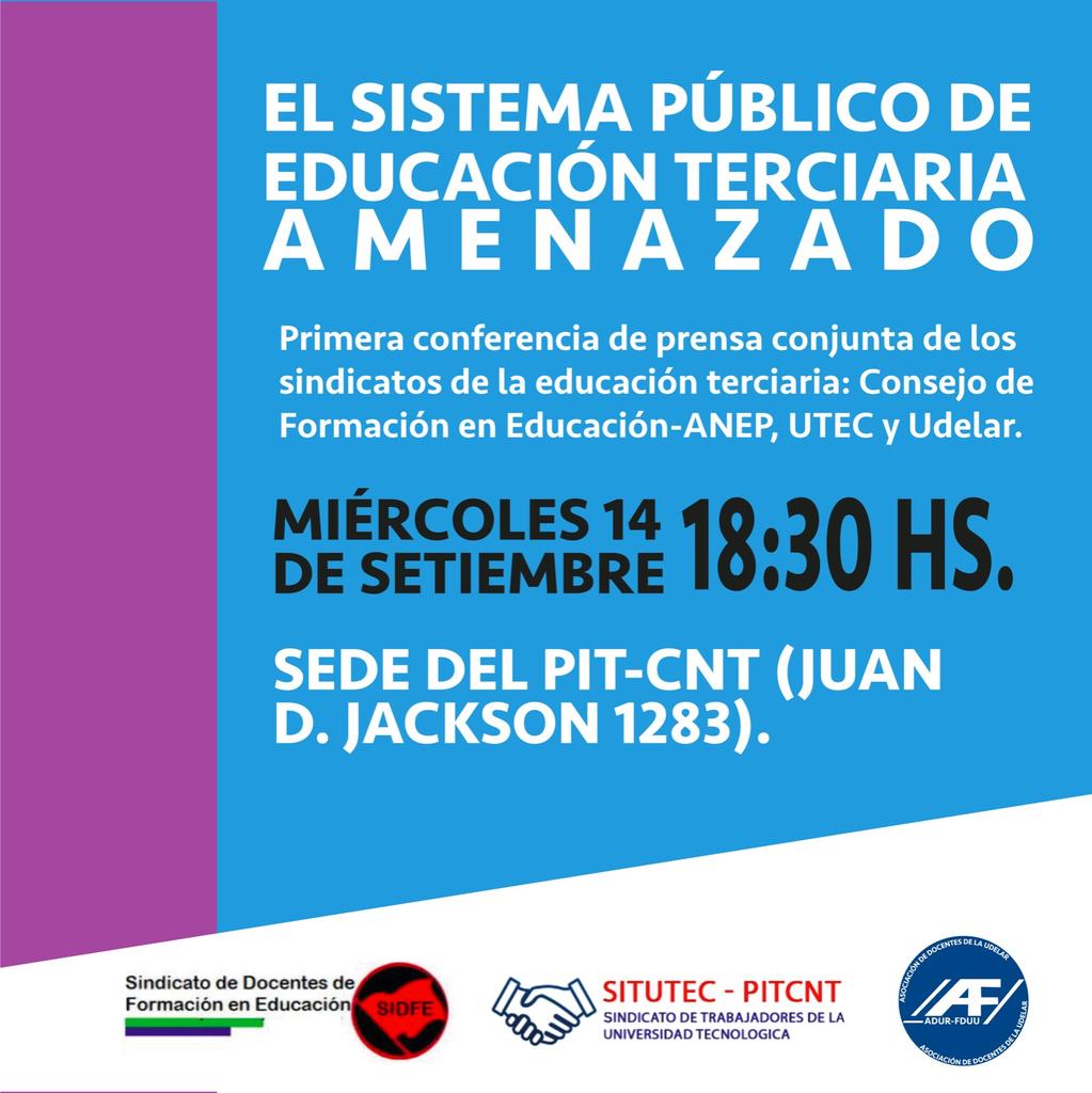 SidfeUy's tweet photo. #SIDFE
#EducaciónTerciaria
#Uruguay
#Conferencia https://t.co/1KGI5tRkJZ