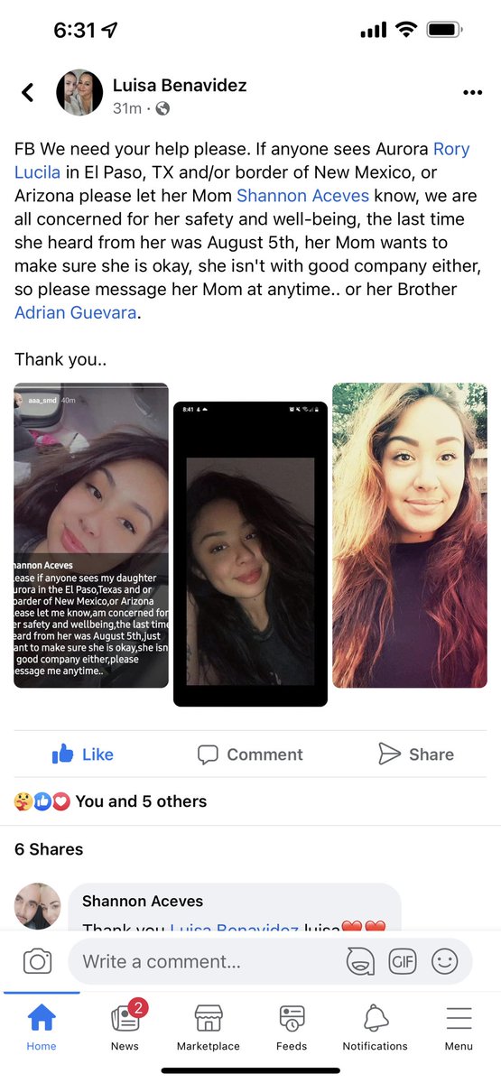 jamarrazt's tweet photo. My friend Aurora is missing. She was last seen in California but was traveling to El Paso TX. So anywhere from California, Arizona, Texas and New Mexico. If you see her please say something. It’s been over a month. https://t.co/jicoBnudAg