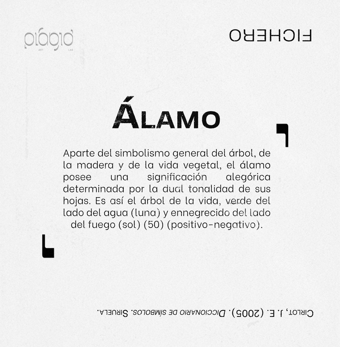 El "álamo" 🌲como símbolo del "Diccionario de
símbolos"📖 (2005) de Juan Eduardo Cirlot.

Experimenta con los símbolos poéticos✍️ en el
laboratorio presencial 'Cuando al fin llego a la cumbre'
los sábados del 17 de septiembre al 8 de octubre de 12
:00 a 02:00 p. m.