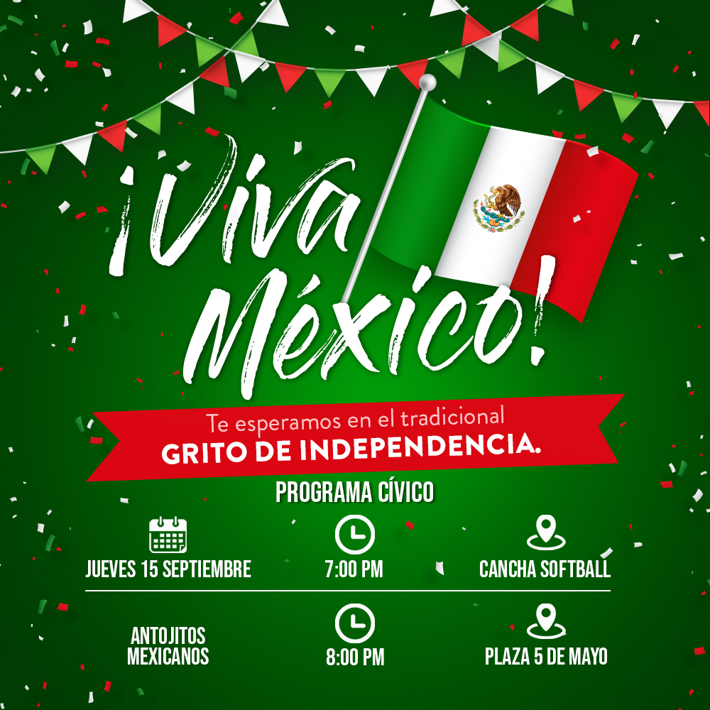 UniMontemorelos's tweet photo. 🇲🇽 🎉 No te pierdas este evento que es de los más esperados del año, tendremos sorpresas y muchos antojitos mexicanos. Gritemos juntos: ¡Viva México! 🇲🇽 🎉 https://t.co/UBq8aEZFWt
