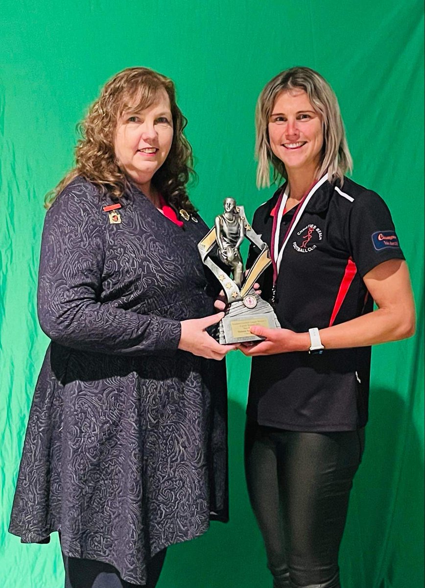 Stephanie85WAGY's tweet image. In 2020 @CBSaints Melanie Koster won the SFLW B&amp;amp;F, but her 🏅 was given to her on GF Day as we didn't have an official Presentation Night. Last night she was able to enjoy the accolades she deserves #itshermove #womeninsport
