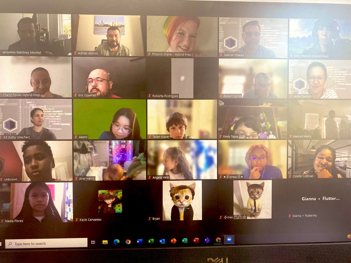 jmartinezSTEM's tweet photo. Kickin’ off our extracurricular activities @HybridPrep in our Marvelous Monday’s virtual coding club! Great partnership with @BoldIdeaInc and mentors!  The future of Computer Science in progress! https://t.co/EJbsvcTJk8