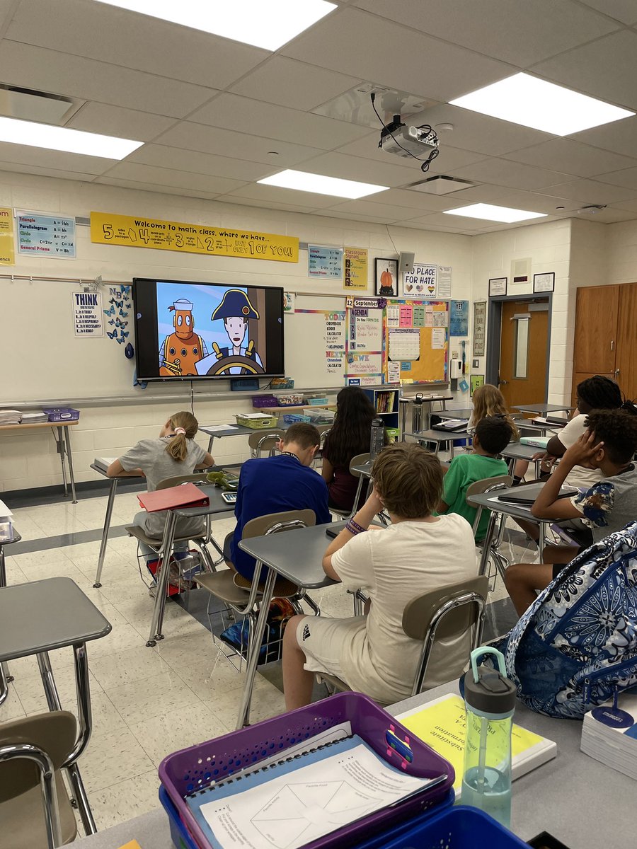 kmgierman's tweet photo. What is geometry? A discussion started with a presentation by Tim and Moby. #GandP7 #NBCRMS #NBCmath #NB_mathematics #geometry @brainpop https://t.co/HGJK0iXEfS