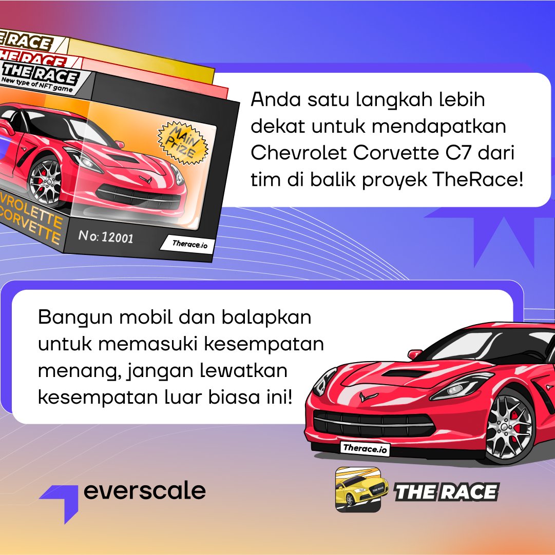 everscaleID's tweet photo. Sisa 270 case akan dibagikan ke 270 pemenang acak yang beruntung
Gunakan case ini untuk membangun mobil dan membalapnya di TheRace!🏎

#senikripto #metaverse #komunitasnft #senidigital #kriptoindonesia #Indonesia #matauangkripto #giveawayindo

#cryptoart #giveaway https://t.co/ZaMWuKIYVc