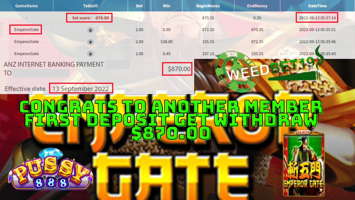 weedbet19's tweet photo. 🎉Congratulation To Weedbet19 Member Get Withdraw🎉

💨 Platform : Pussy888
💨 Game : Emperor Gate
💨 Deposit : $20
💨 Withdraw : $870

Join us now and become the next winner💓
WhatsApp CS1 : https://t.co/bORMXkxb0s https://t.co/66eRIcbQ5P