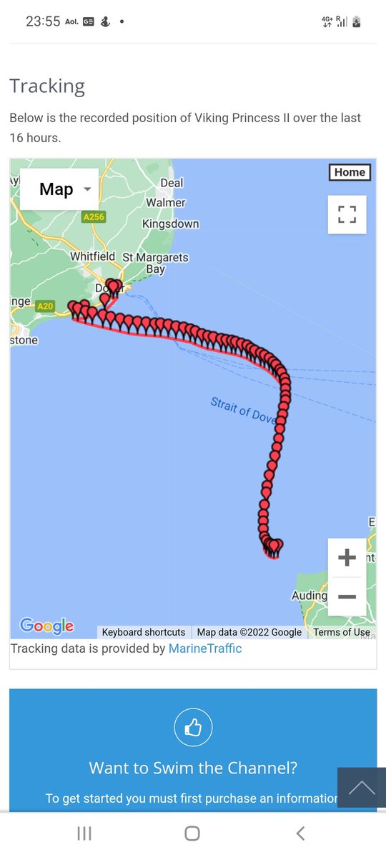 profandywolf's tweet image. Heading in to French Coast after a really enjoyable 3 person relay. Spring tide and a night swim but very calm waters.