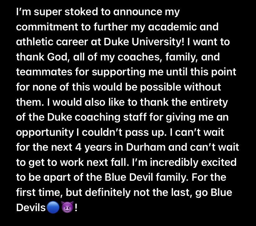 110% committed! Go Blue Devils!
