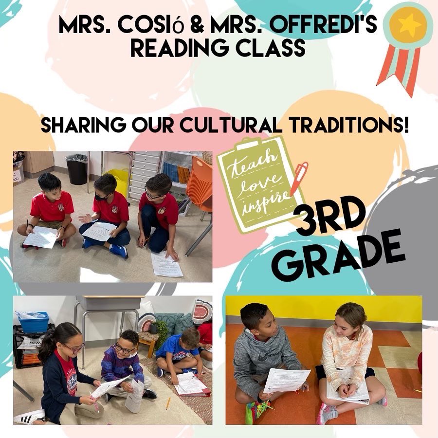 PSN_Elem's tweet photo. Mrs. Cosio and Mrs. Offredi’s 3rd grade classes sharing their cultural traditions! #psnpride #thebestofthebest @MDCPS_ELA @MDCPSNorth https://t.co/OPYjlyDnLk