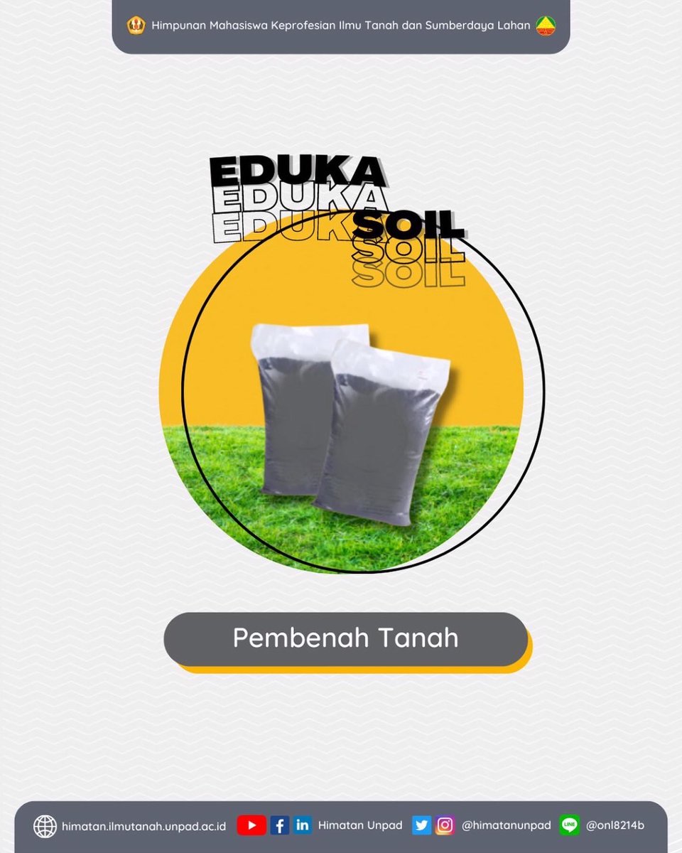 HimatanUnpad's tweet photo. [ EDUKA SOIL: PEMBENAH TANAH ]

Kualitas tanah yang rata-rata relatif rendah merupakan salah satu penyebab rendahnya produktivitas lahan pertanian di Indonesia. Degradasi atau penurunan kualitas lahan dapat disebabkan oleh karakteristik lahan tersebut yang rentan terhadap erosi https://t.co/oHqQRSitgd