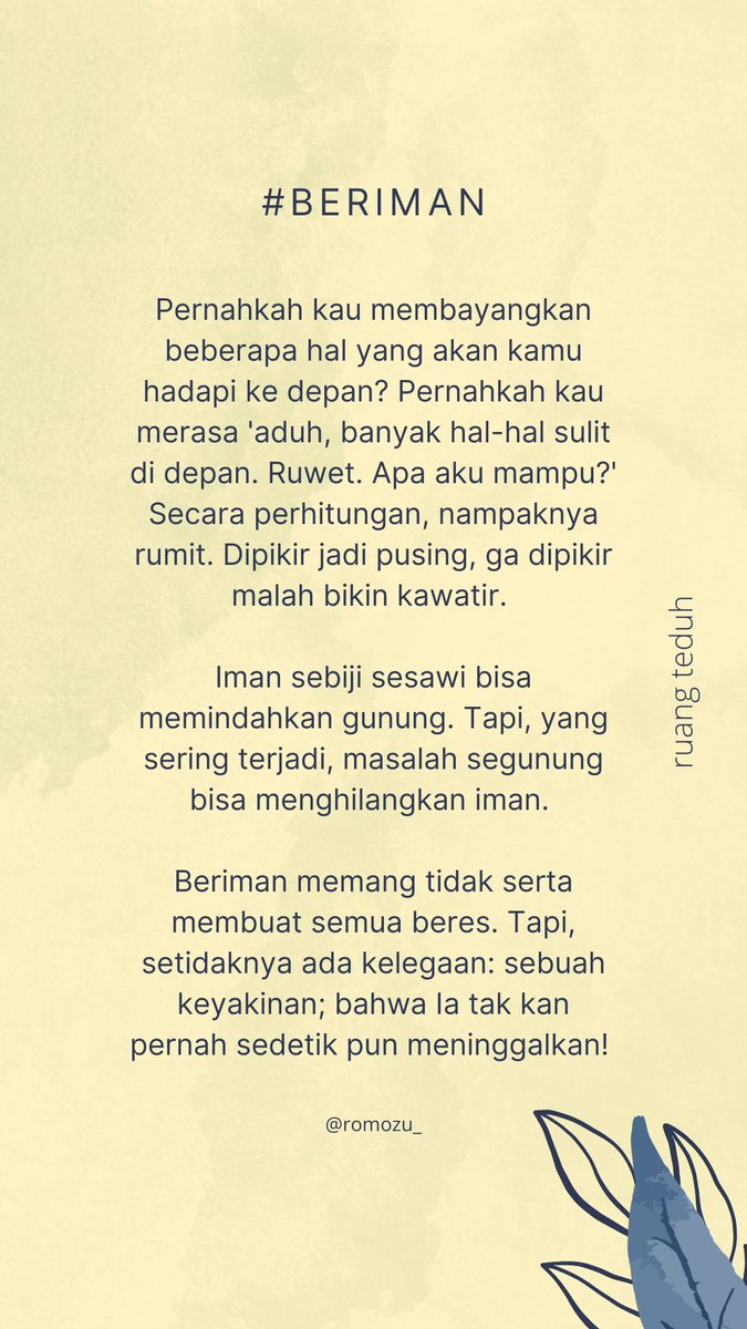 HomilipagiHahi's tweet photo. IA tak kan pernah sedetik pun meninggalkanmu. https://t.co/aGbEH7sB58
