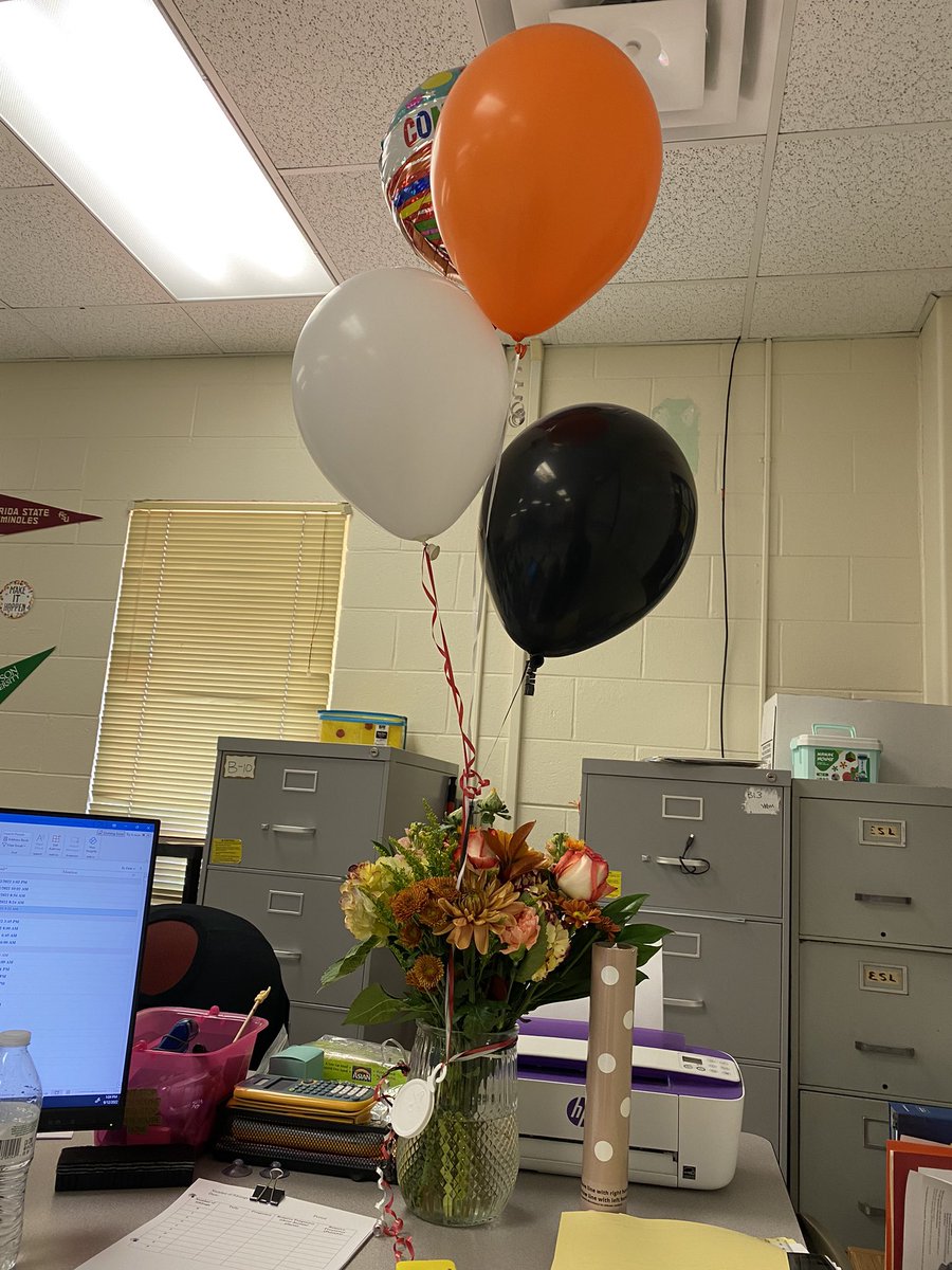 Morris7Vonda's tweet photo. During 4th, I was surprised by Dr. Sparger, Admin, and some outstanding teachers … a few who have been Creek’s TOTY. I am grateful and honored to represent Creek for ‘23-‘24. I love being a Hawk! Thanks for all the well wishes! ❤️❤️ Sorry Jackson for making you my shield. https://t.co/lQ7cOrwBDb