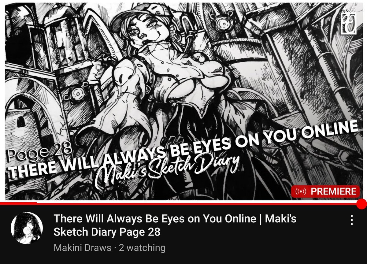 GNinjuh's tweet photo. ✒#MakiniDraws🖼 🔴LIVE
[#MakisSketchDiary] 
Page 28 - There Will Always Be Eyes On You Online

🎙@Makini1990 
 #YouTubeTalk #AlwaysWatching #Drawing

#TheCSFNation 
@MadsMamaBear 
@RoseMQueen1
@BLofDixDivision
@MegatronDarth
@riotkitty1
@MagitekMags
https://t.co/ydfdZhP6ki https://t.co/1m8FQ7opvp