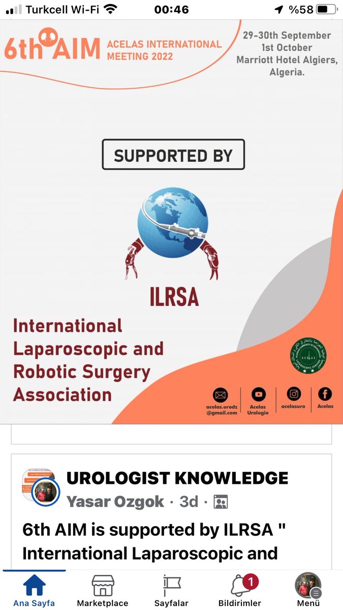 YasarYozgok's tweet photo. 6th AIM is supported by ILRSA " International Laparoscopic and Robotic Surgery Association" , a great collaboration beetween the two societies ! 
#alegrianurology #6thaim  #ilrsa #ACELAS #internationalmeeting #urology #endourology #Laparoscopysurgery https://t.co/LASKLU8vjT