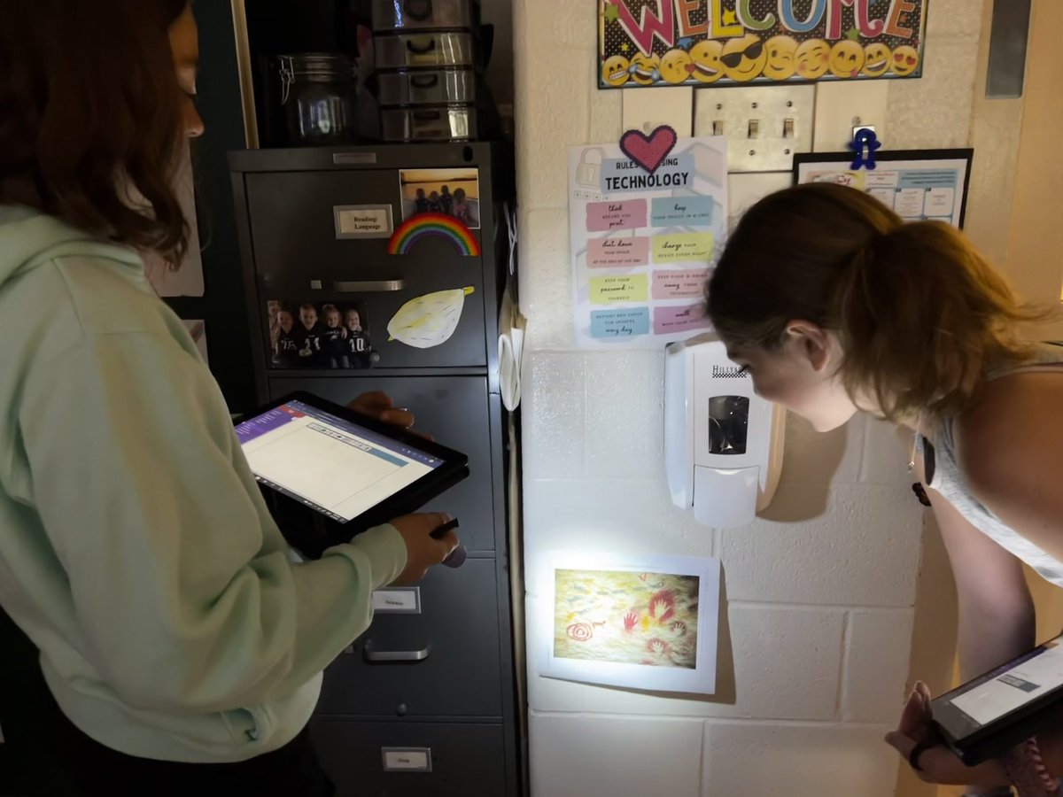 Exploring cave art and ancient artifacts today! <a href="/CBGaymanES/">George G. Gayman Elementary</a> #investigatingthepast