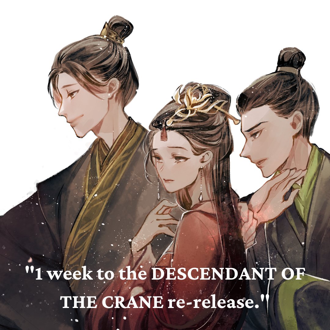 1 Week until DESCENDANT OF THE CRANE's re-release! So excited for this! @joanhewrites