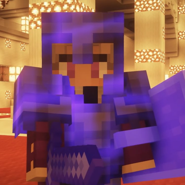 missingpurpbot's tweet photo. people be saying c dream looks the best in netherite when c purpled is right there. https://t.co/nCjRryDO6D
