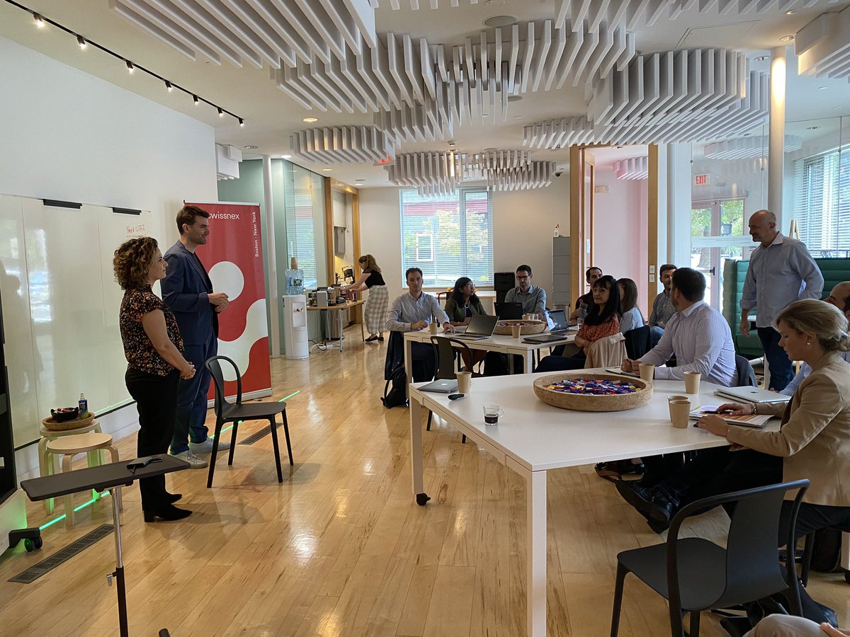 TorelloAdriana's tweet photo. Day 1. #VLeadersBiotech Welcome to #Boston by @swissnexBoston! Starting the day with an active meeting “Financing your biotech startup in the US”, followed by a workshop activity diving into the “US Market” and ending the day with a reception at the Consul’s House @venturelab_ch https://t.co/GN8jwQCNoN