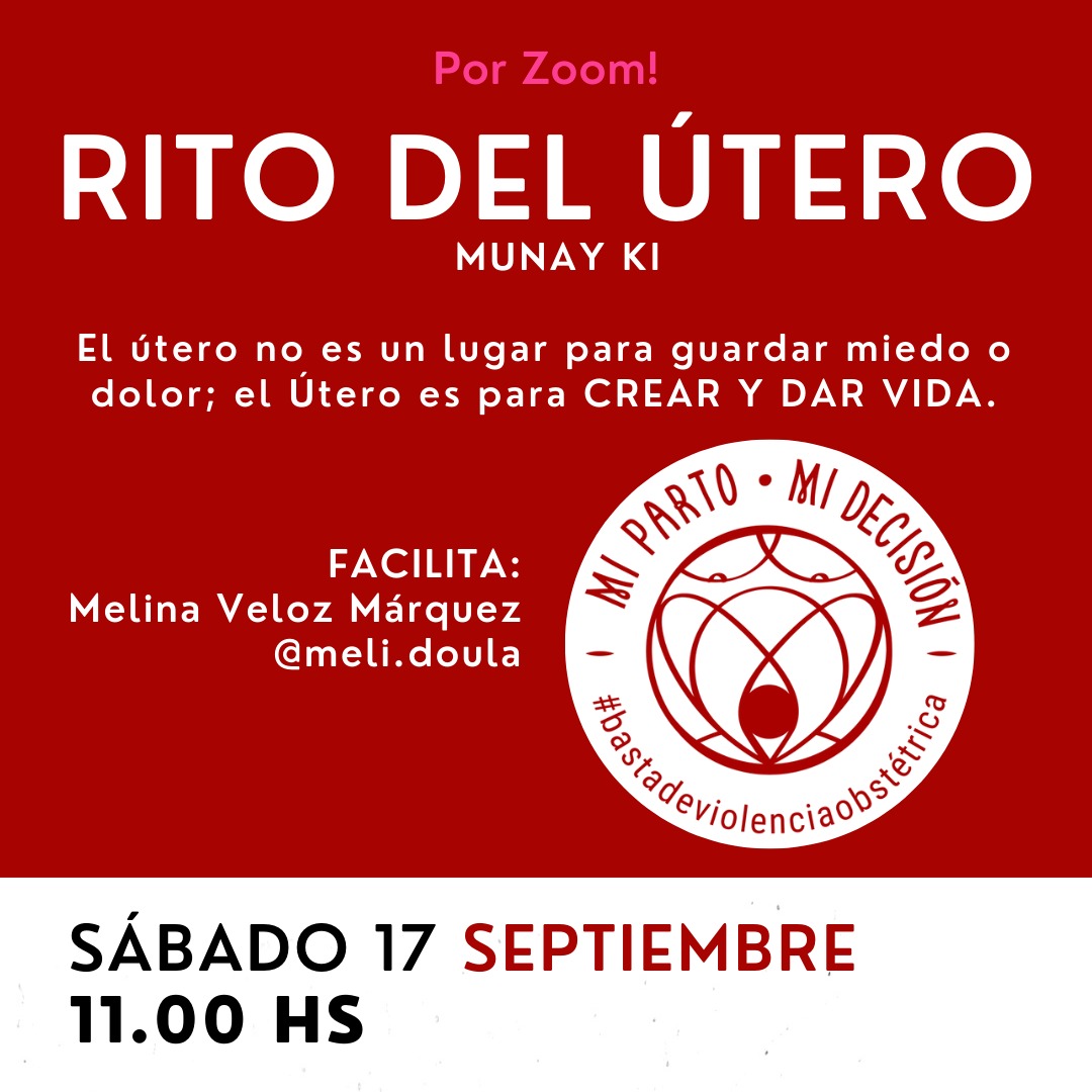 MPMD_arg's tweet photo. 🔻Sábado 17/09 10 hs. Preparación para el PVDC -  Por Meet. Facilita Eliana D'angeli @eliana.doulaintegral --> en instagram

🔻Sábado 17/09 11 hs. Rito del útero - Por Zoom. Facilita Melina Veloz Márquez @meli.doula --> en instagram https://t.co/H5N5Lir9gC