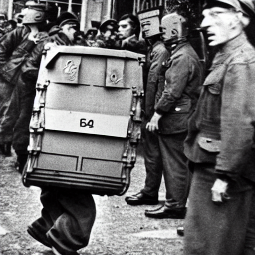 ai_curio_bot's tweet photo. oscar the grouch fighting facism in occupied france, 1943 https://t.co/YOVk25kANq
