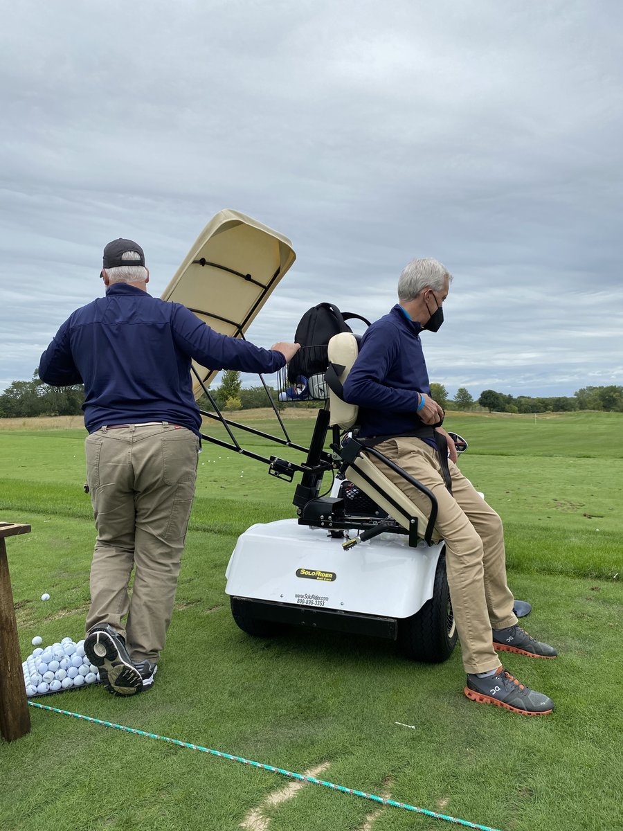 Sports4Vets's tweet photo. 2022 National Disabled Veterans Golf Clinic wrapped up day 1 of golfing. We were excited to be joined by @secvetaffairs! Be sure to follow along with us this week @sports4vets @davhq #VetsGolfClinic https://t.co/LOmPIZbN6g