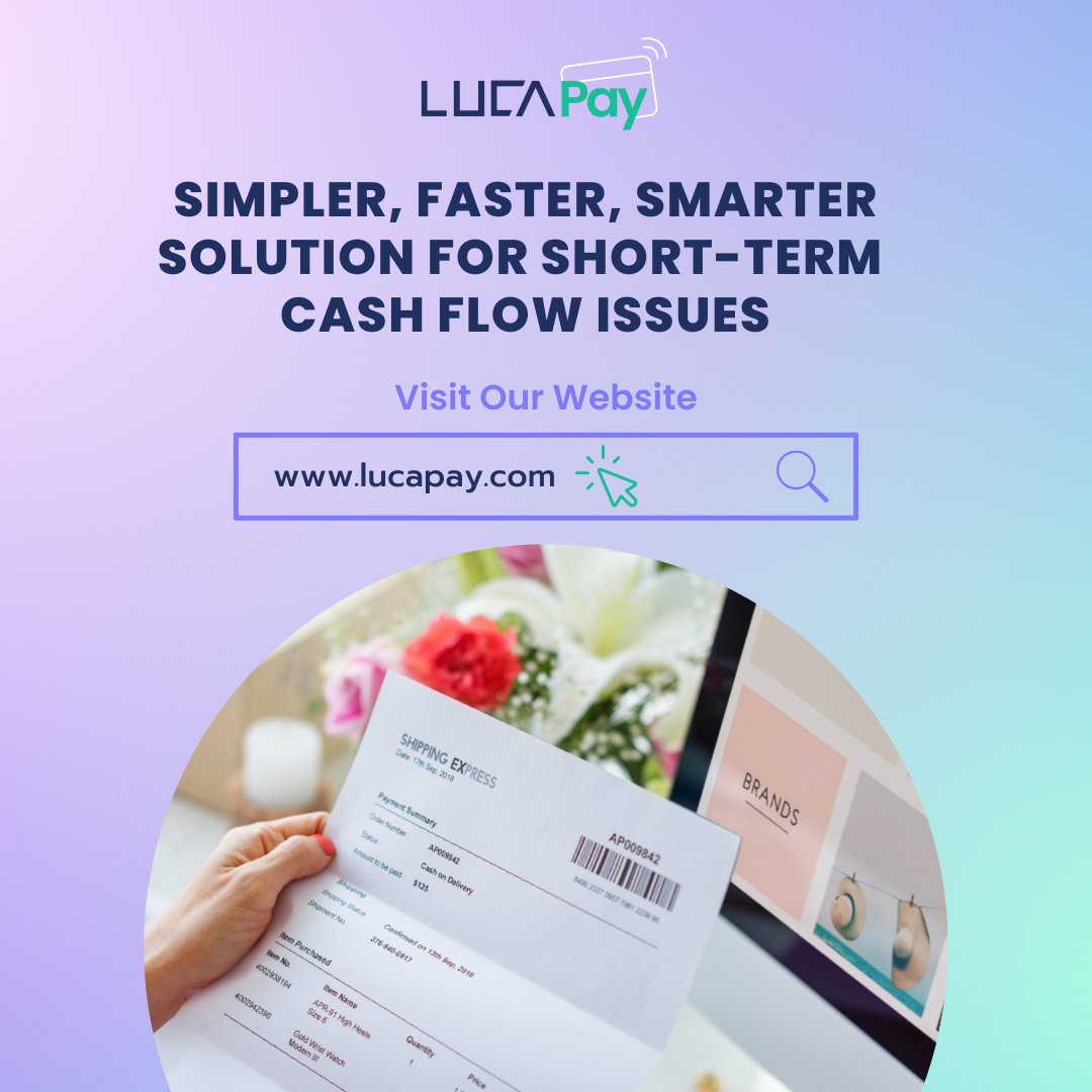Have you ever noticed that most SMEs find it quite a challenge to improve cash💰 flow? LUCA Pay is a simpler, faster, smarter solution for short-term cash flow issues. Learn more about how LUCA Pay can help you &amp; your business!🔔bit.ly/3Bzddst