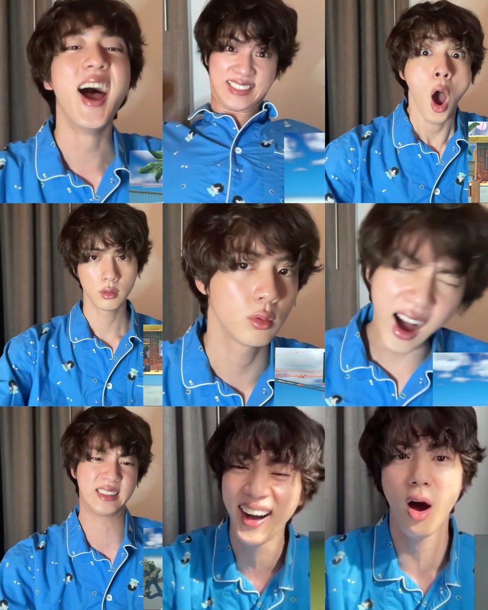 seokjin different expression while playing games hes so cute jinnie 🥺
