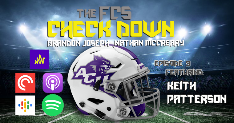 FCSCheckDown's tweet photo. THIS WEEK! @BJosephRadio  and @mccrearyradio are talking @WACsports with @ACUFootball HC Keith Patterson @coachp_ACU and SFA HC @CoachCarthel! Plus The Rev Dustin Helton @TheRevSFA, @GOS_Coach_Ron, and Week 3 Picks! 
#FCS #WAC #ACUWildcats #SFALumberjacks https://t.co/qFLcogEBJG