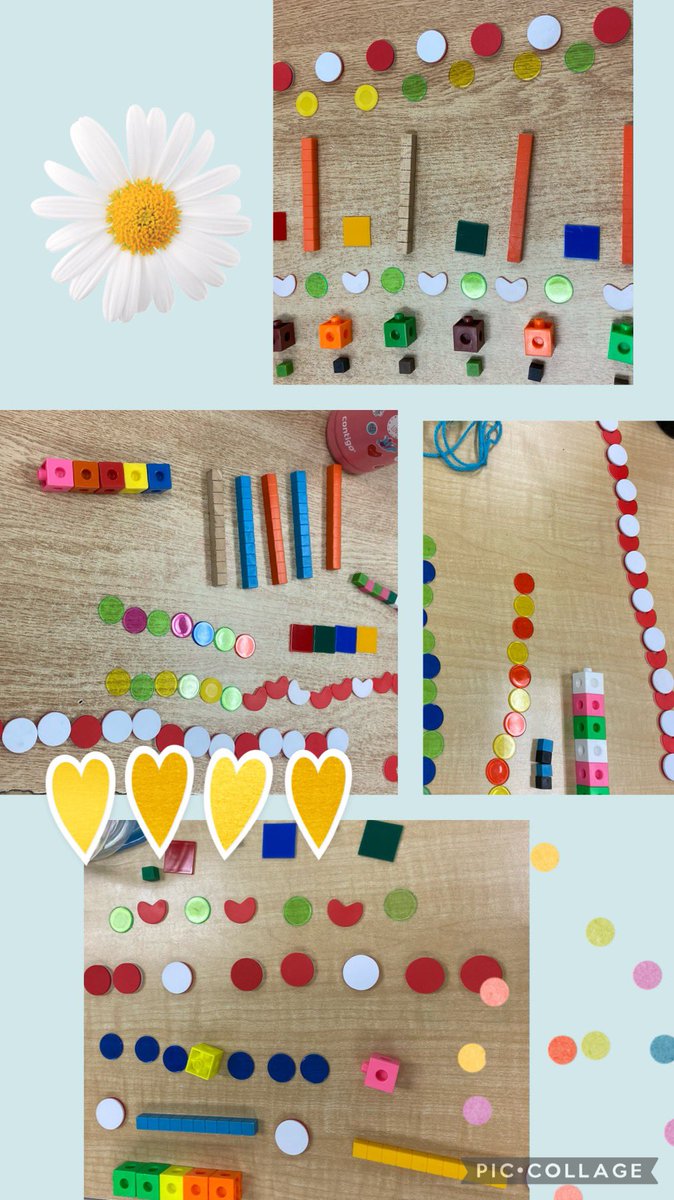 Creating patterns with the many items in our math kits!  #lockespride #tvdsbmath