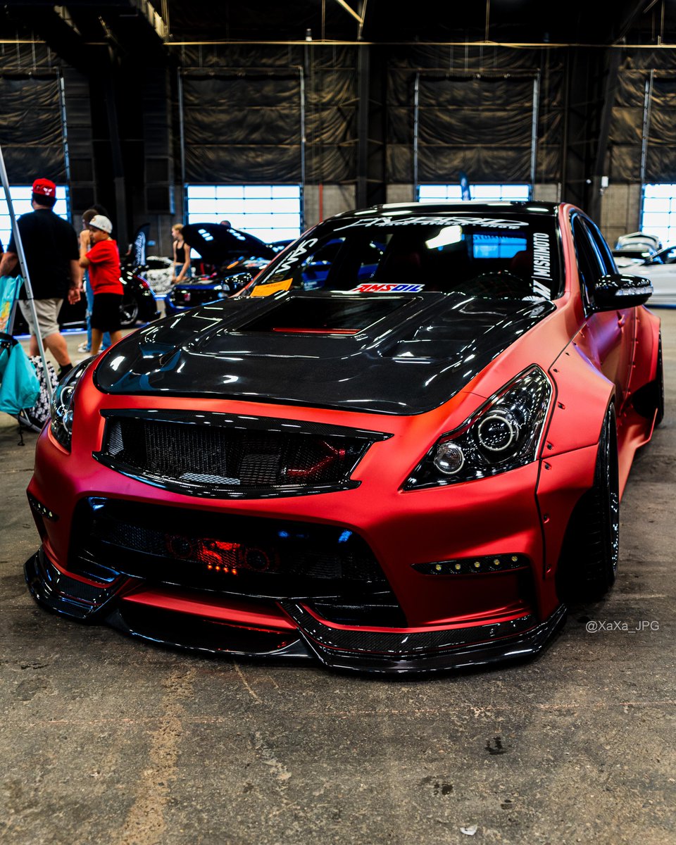 AccuAir's tweet photo. No detail overlooked with this wild G37s and VU4 trunk setup from @tybo_g37s. ❤️‍🔥
📸 @xaxa_q60

#AccuAir #eLevel #Bagged #Infiniti #G37 #VQ #Nismo #LibertyWalk #Widebody #Stancenation #Slammed #LifeOnAir #AirRide https://t.co/LKubFSq7bv