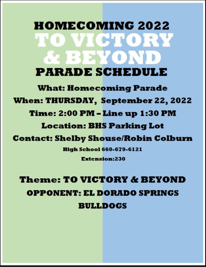 Attached is the information concerning the parade.
