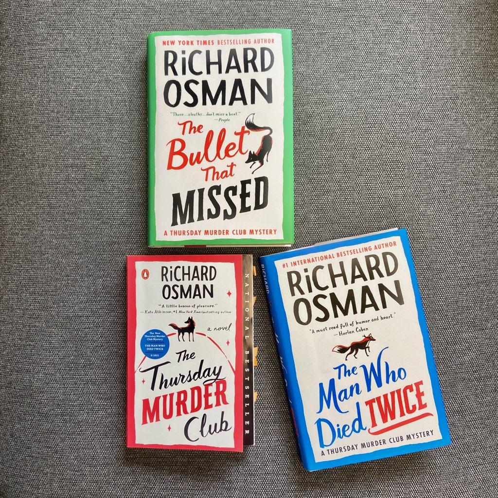 BookCougars's tweet photo. The Thursday Murder Club is back together in THE BULLET THAT MISSED by @richardosman. If you’ve read the first two books in the series then you are familiar with Elizabeth, Joyce, Ibrahim, & Ron. If not, it’s time you get to know them!
#BookCougarsBookMail on #BookMailMonday https://t.co/hJSDCIJQ1v