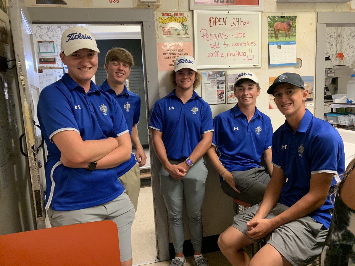 MFHSgolf's tweet photo. Trojans move to 16-0 in 9 hole matches. Top scores: @gsreid12 37, @_Tyler__Davis_ 39, @RyanCrowe21 42, @JohnWAupperle 44 https://t.co/LGTlW2rKtY