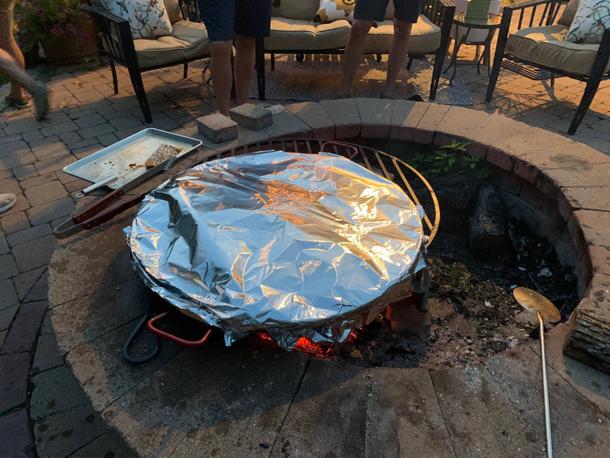GDBJr5's tweet photo. Saturday was annual #paella night (served 26 w/ leftovers for another 10) @chefjoseandres @ScoutsCooking @ryanbennett131 @chefperkey @pt_kell @tdbaze @NealJames56 @overthefirecook @grnigne37 @yellowhammer04 @marklittle29 @klocky7 @GreensPro #CasaDeBennett #overthefirecooking https://t.co/EXpaFaxk5h