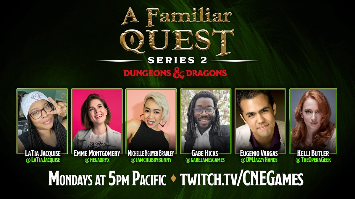 idlechampions's tweet photo. Going Live right now with A Familiar Quest Series 2!
Join the chat right now on https://t.co/MdzGPxclwD
@LaTiaJacquise @negaoryx @iamchubbybunny @GabeJamesGames @DMJazzyHands @TheOperaGeek
#dnd #actualplay #AFQ2 https://t.co/lvtyQkep7I