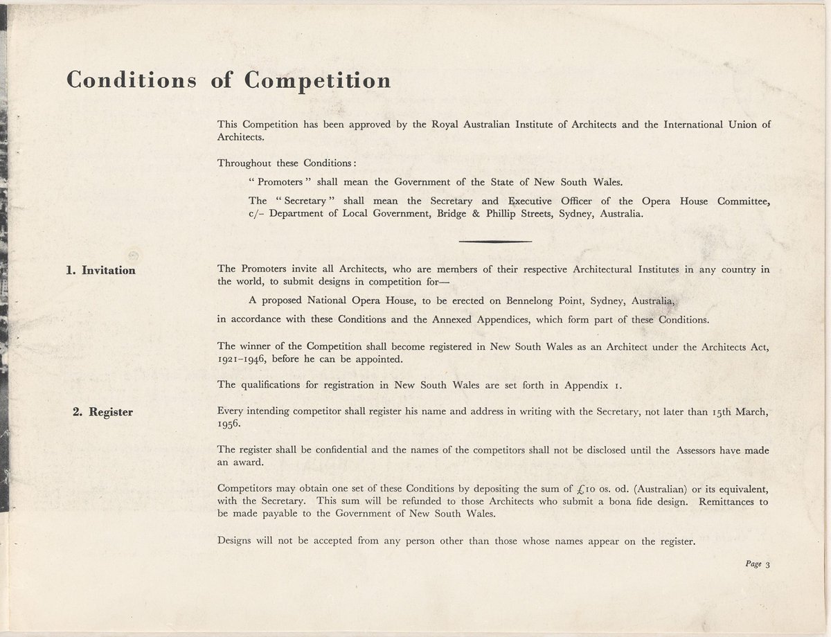 #OnThisDay 13 Sep 1955 NSW Government launched an international design​ competition for an Opera House at Bennelong Point. The competition received 233 entries from architects in 32 countries around the world. Jørn Utzon was announced the winner in 1957 ow.ly/NEVa50Kmuoo