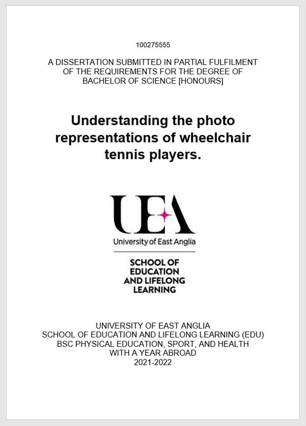 Chuffed to announce that back in June I received a 2:1 (68%) in my UEA #dissertation focusing on #wheelchairtennis in the #sportsmedia a field that I hope to pursue after I finish my #university studies. 
Huge thanks to <a href="/gstevensonsport/">Gemma Stevenson</a> <a href="/LouiseHunt1/">Louise Hunt Skelley PLY</a> Dan Pennington