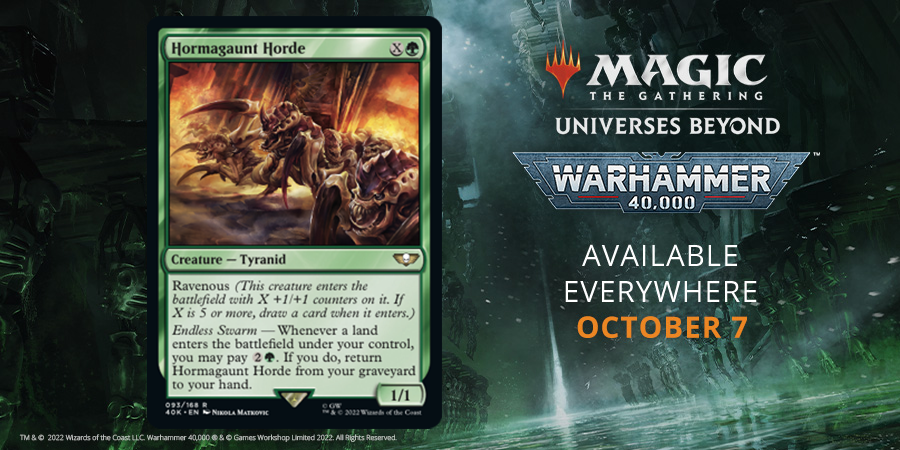 Two of my favs coming together - Warhammer 40k meets Magic: the Gathering  commander - and today I get to reveal one of the new Tyranid cards! These  little cuties are down