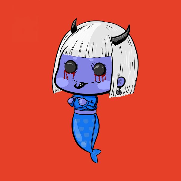 cutie baby is really fit for 🎃 Halloween👻 

▫️visit us on opensea▫️

🧜🏼‍♀️mini mermaid🧜🏼‍♀️

<a href="/opensea/">OpenSea</a> #NFTJapan #NFTartist #Polygon