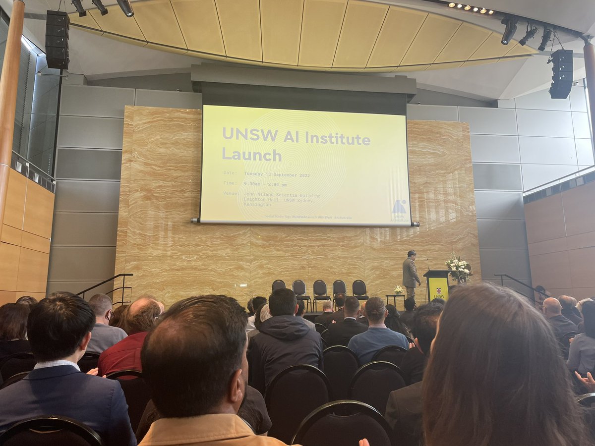 Congratulations @UNSW on the launch of the @unsw_ai 

Looking forward to seeing the exciting research and knowledge that comes out of this institute

#unswai #unswailaunch #aiaustralia #ai