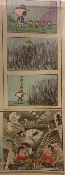 For a second I thought this Frank &amp; Ernest panel was the Peanuts punchline. 