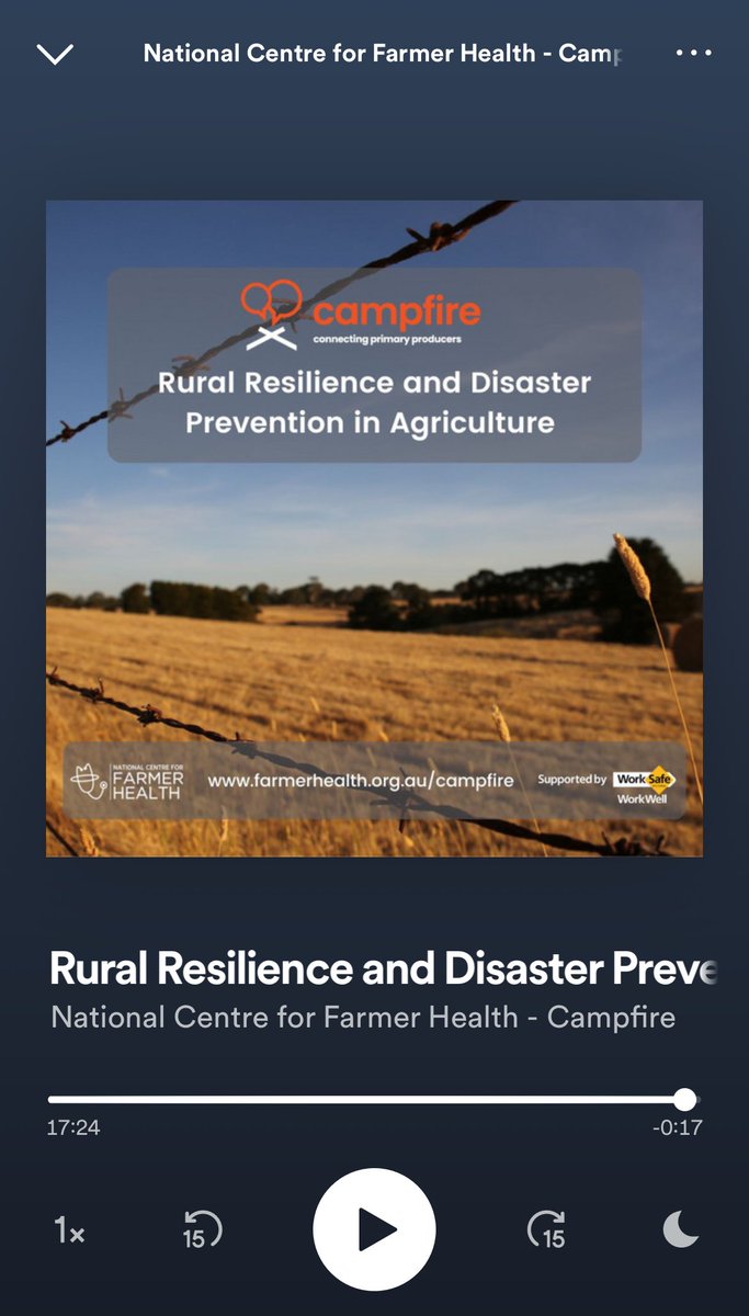 The National Centre for Farmer Health (@farmerhealth) on Twitter photo Happy Tuesday!
Today we're listening to 'Rural Resilience and Disaster Prevention in Agriculture'
Featuring <a href="/LouiseHScott/">Louise Scott</a>
#campfire #workwell #farmerhealthmatters #connect Happy Tuesday!
Today we're listening to 'Rural Resilience and Disaster Prevention in Agriculture'
Featuring <a href="/LouiseHScott/">Louise Scott</a>
#campfire #workwell #farmerhealthmatters #connect