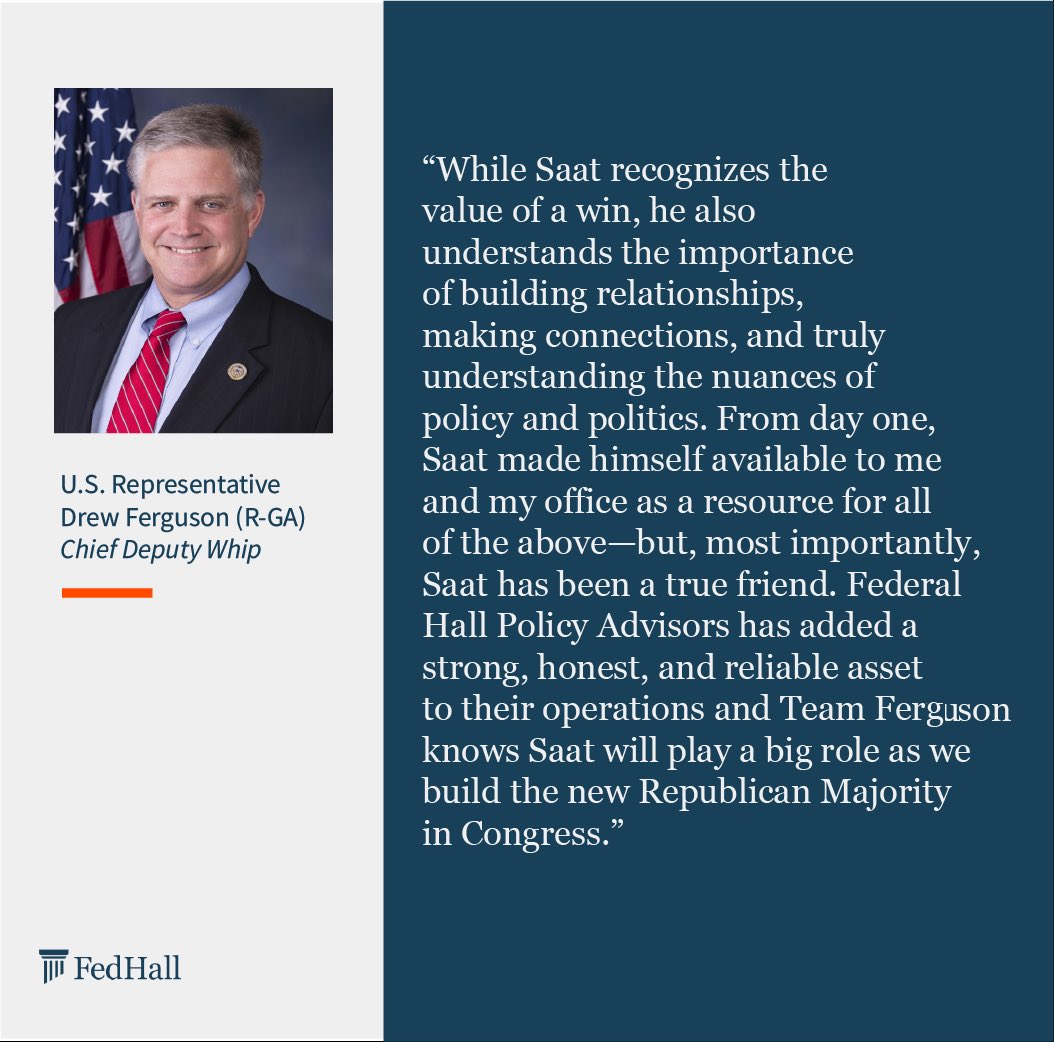 SaatAlety's tweet photo. Appreciate the kind words from @SenatorTimScott, @RepTedBudd, @ByronDonalds, @RepDrewFerguson, &amp; @RepYoungKim - all of whom I look up to as important leaders for the @GOP and nation. #FedHall https://t.co/01lbZBVwIg