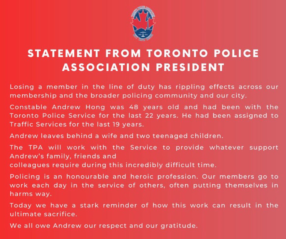 Toronto Police Association tweet media