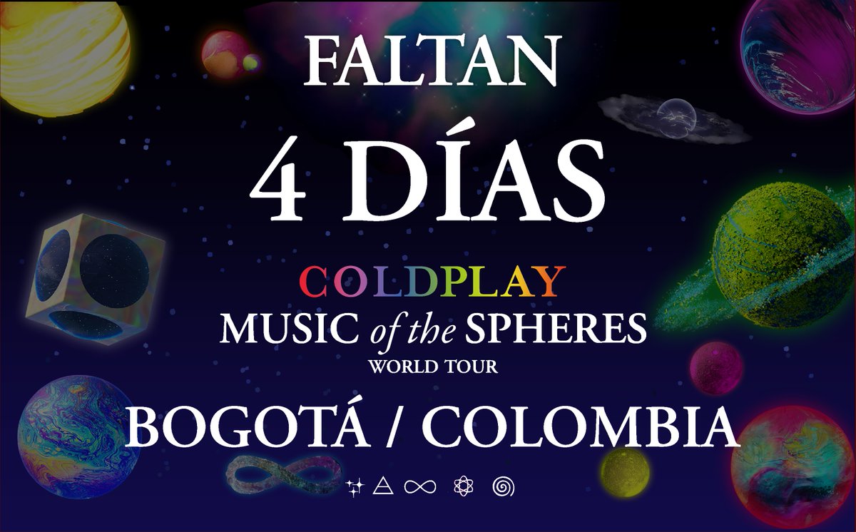 ColdplayColombi's tweet photo. 4 días ..... ¡¡4 DÍAS!! https://t.co/rTDS0Xp07h