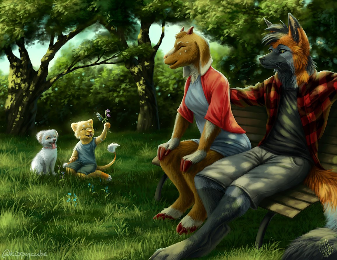 "A bundle of flowers" 💐

Another commission done for @HarlanTheFox and his family, a family portrait of sorts. The title I like to think as a cute metaphor for his loved ones. ^.^