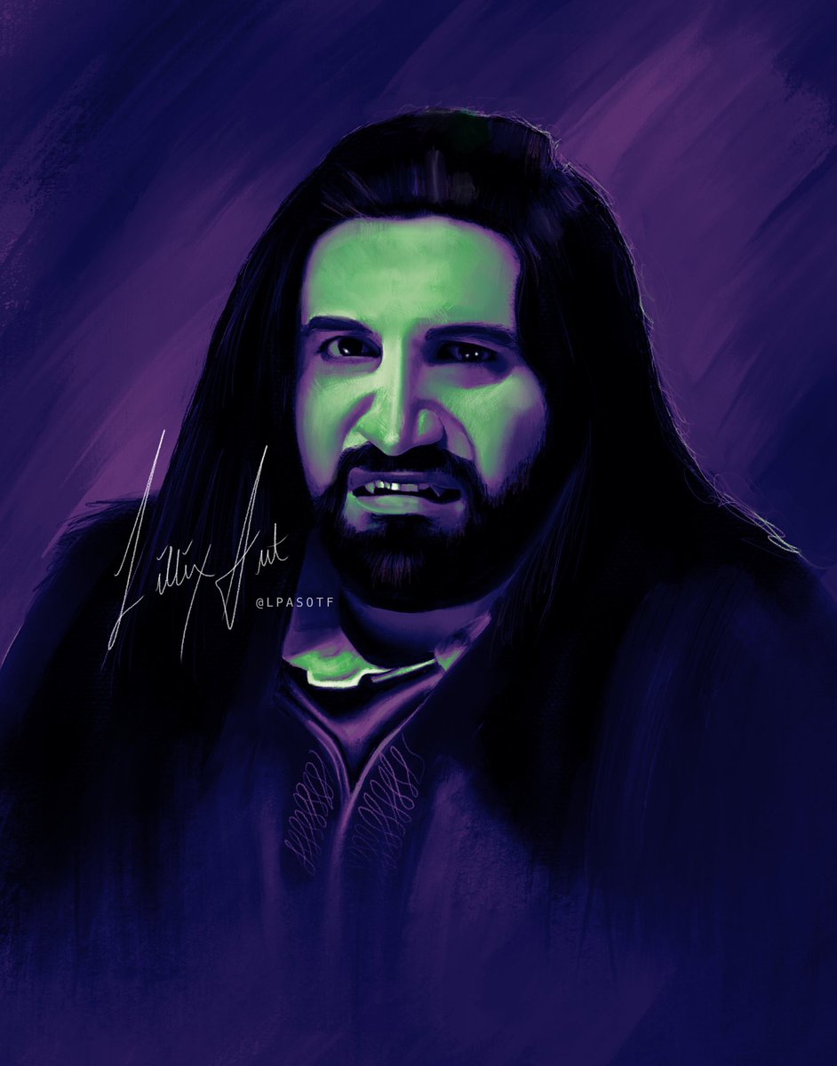 Lillixart's tweet photo. The perfect show🖤 
-
#WWDITS #laszlo #nadja #nandor #WhatWeDoInTheShadows #art #artist #drawing #painting #portrait #artwork #bat https://t.co/EhigHTm0FC