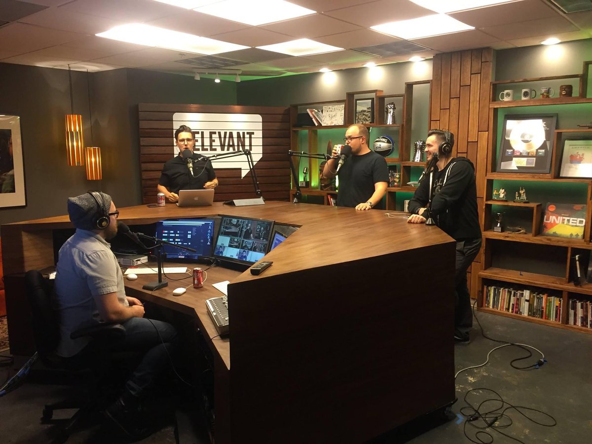 Releart's tweet photo. Dec 2016. One of the coolest experiences ever. Sadly, @RELEVANTpodcast archives don't go back that far. #1000episodesofRelevant https://t.co/eqiBwMZDlf