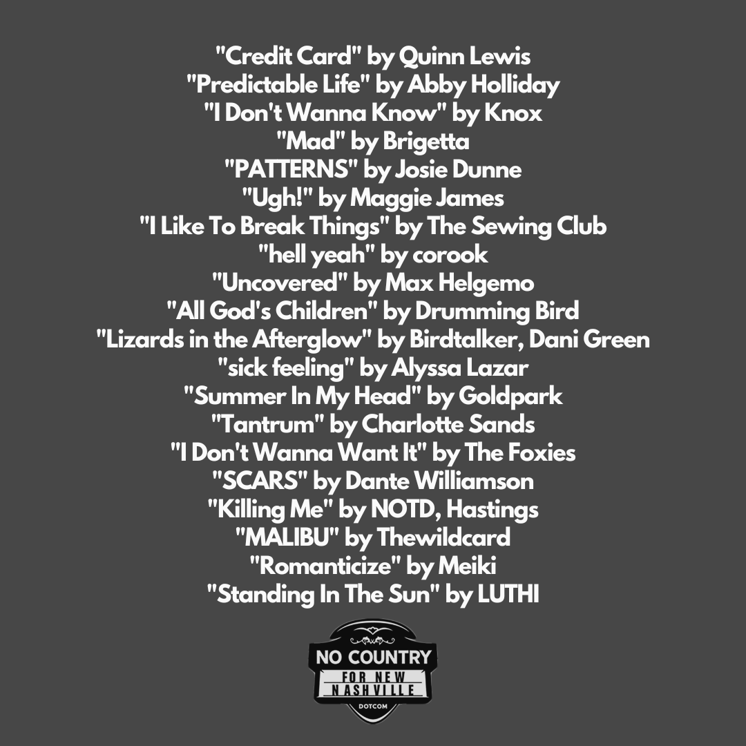 NoCountryNash's tweet photo. Big feels this week on our Spotify playlist thanks to @QuinnLewis @BrigettaA @JosieDunneMusic @hicorook @birdtalkermusic @charlottesands &amp; more! 

🎧 https://t.co/GSez4Dnv5g https://t.co/NmKqWt0zeZ
