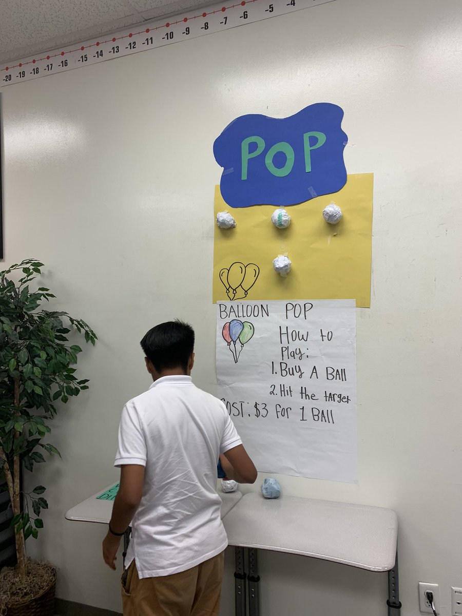 PGibbs77's tweet photo. Our ASU Prep South Phoenix students ran their own classroom carnival to learn about probability. The students had a blast designing their carnival games while keeping the odds of someone winning at a minimum. #school #education #asuprep #asuprepblends https://t.co/FJBepEnJb4