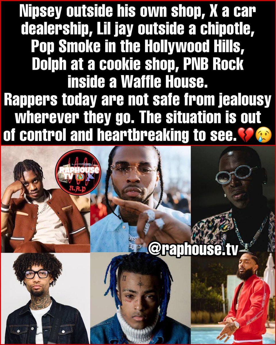 raphousetv2's tweet photo. All Rappers Especially Today Need to Learn How to Move Safe 😢💔 it’s only getting crazy and crazier! Long Live PnB Rock 🕊 prayers to his family &amp; child 💐🙏🏾 https://t.co/f20CnSeQJ5